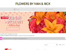 Tablet Screenshot of flowersbyivanandrick.com